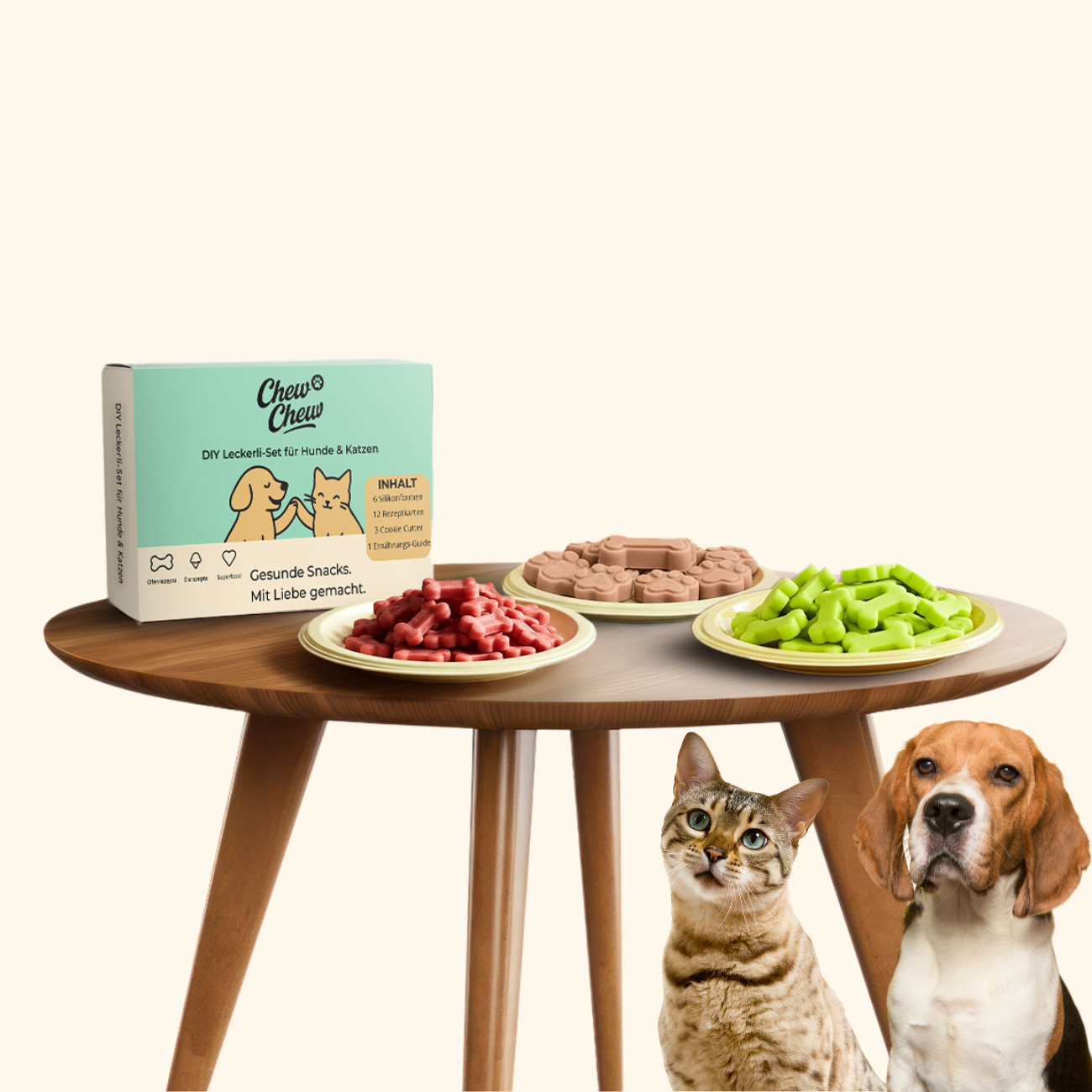 Hausgemachte Hunde Snacks Set